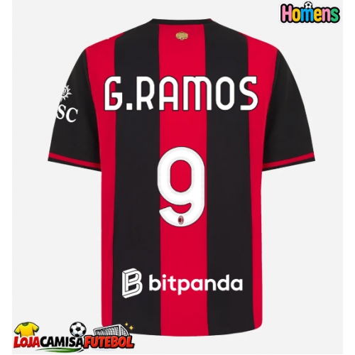Camisa de Futebol AC Milan Goncalo Ramos #9 Equipamento Principal 2026-27 Manga Curta